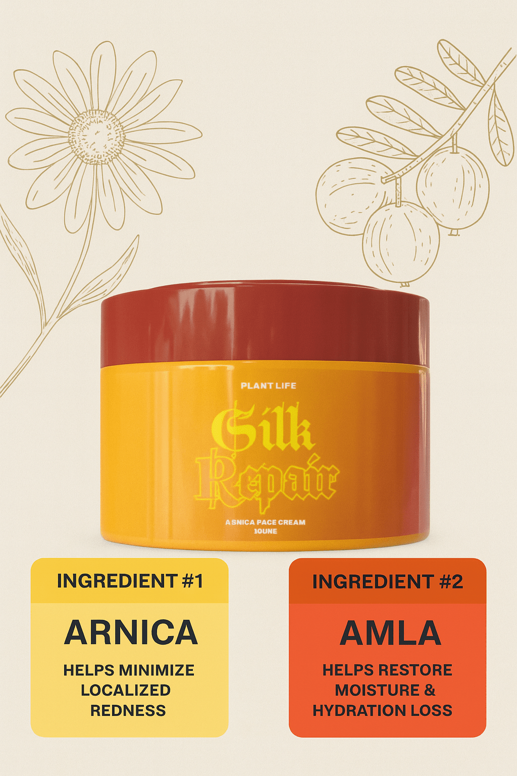 Silk Repair - For Redness - Arnica Restorative Face Cream - 50ml