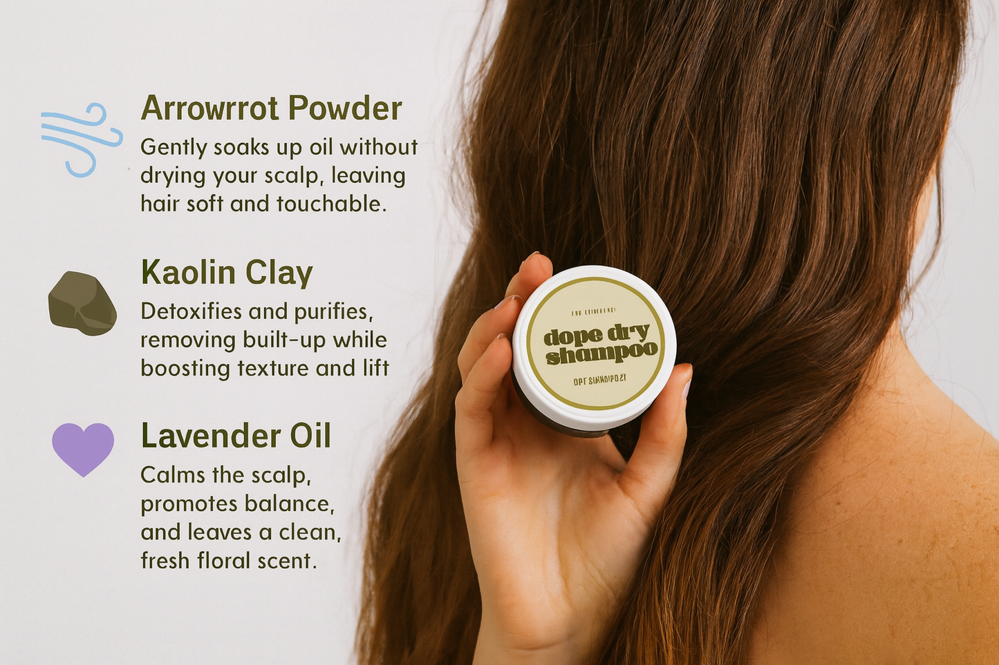 Dope Dry Shampoo - 100% Natural Powders & Oils - 50g