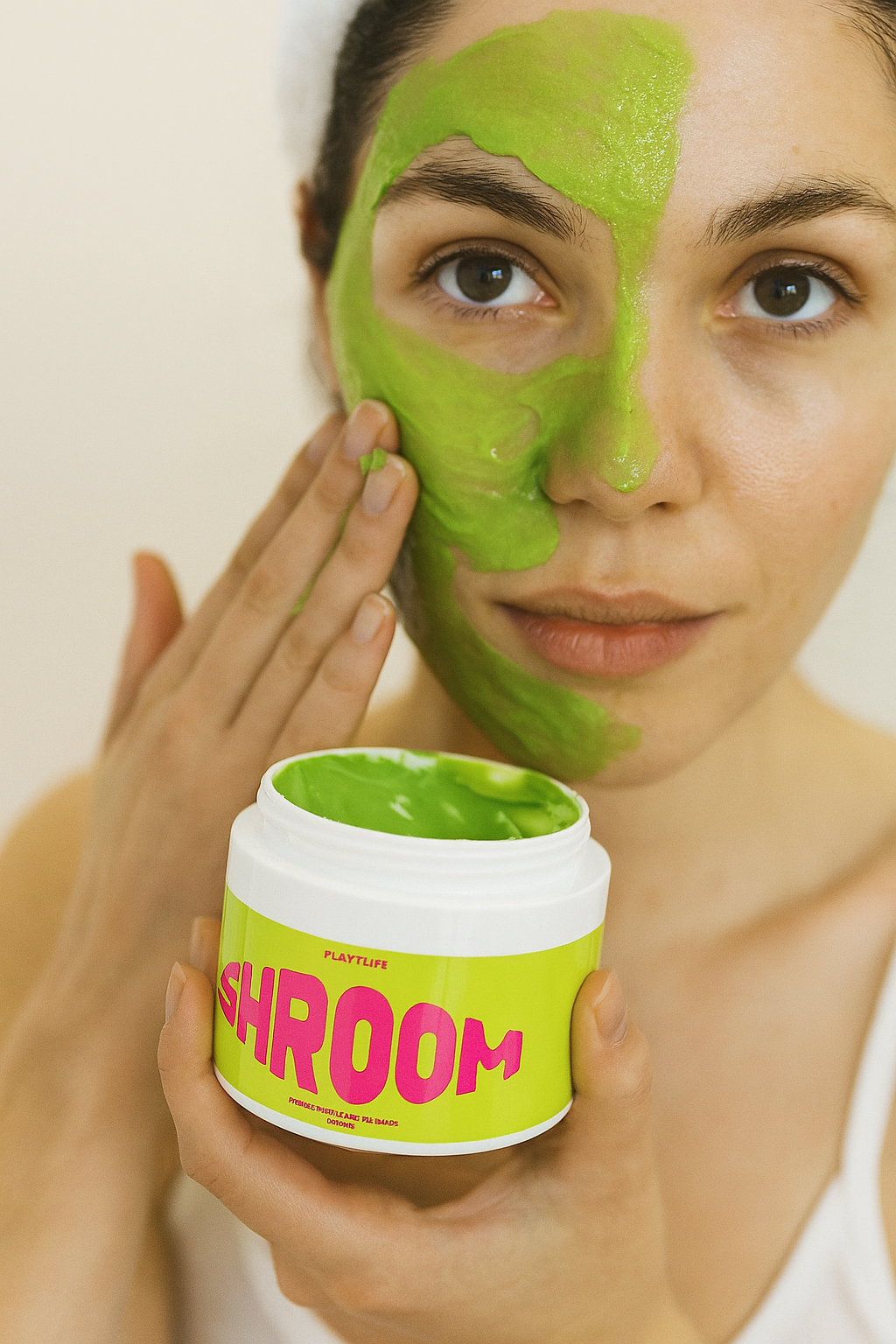 Shroom - Green Clay, Tremella & Lions Mane Face Mask - Detox & Pore Reduction - 100ml
