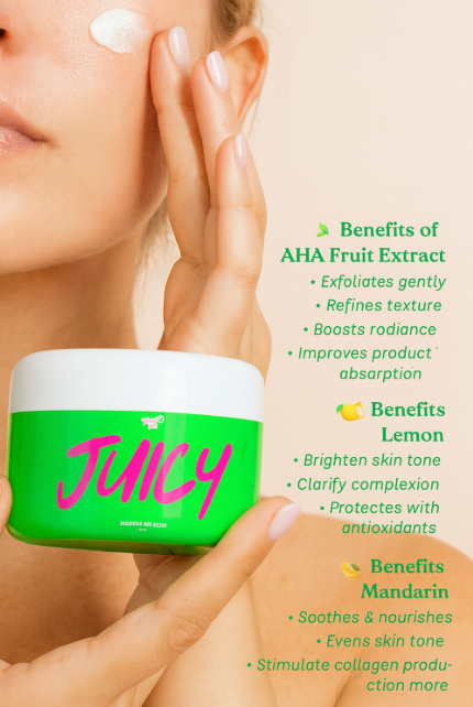 Juicy - Superfood Face Cream - AHA, Squalene, Mandarin & Orange Essential Oils - 50ml