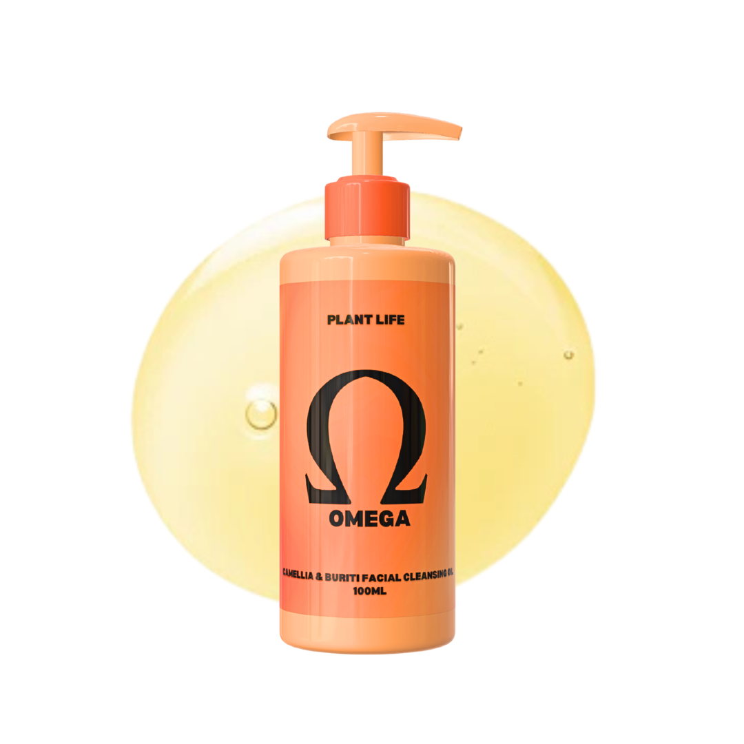 Omega - Cleansing Facial Oil - Camellia & Buriti - 100% Natural Oil Based Makeup Remover Oil - 100ml