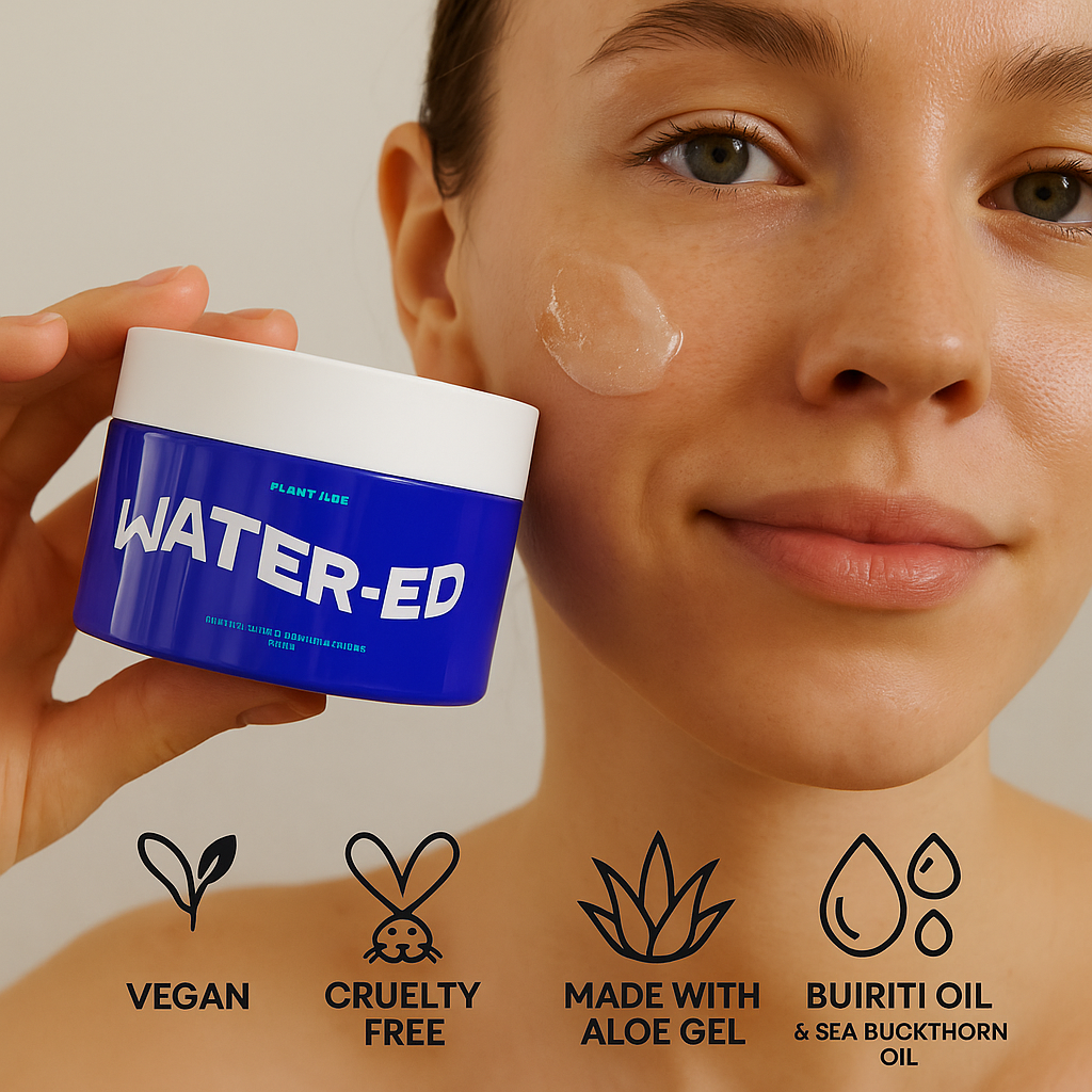 Watered - Water Gel Aloe Face Cream with Sea Buckthorn, Buriti & Chia Seed - Face Cream - 50ml