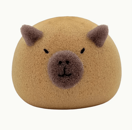 Capybara Bath Sponge - Gentle Exfoliating Shower Scrubber for Face & Body - PLANT LIFE