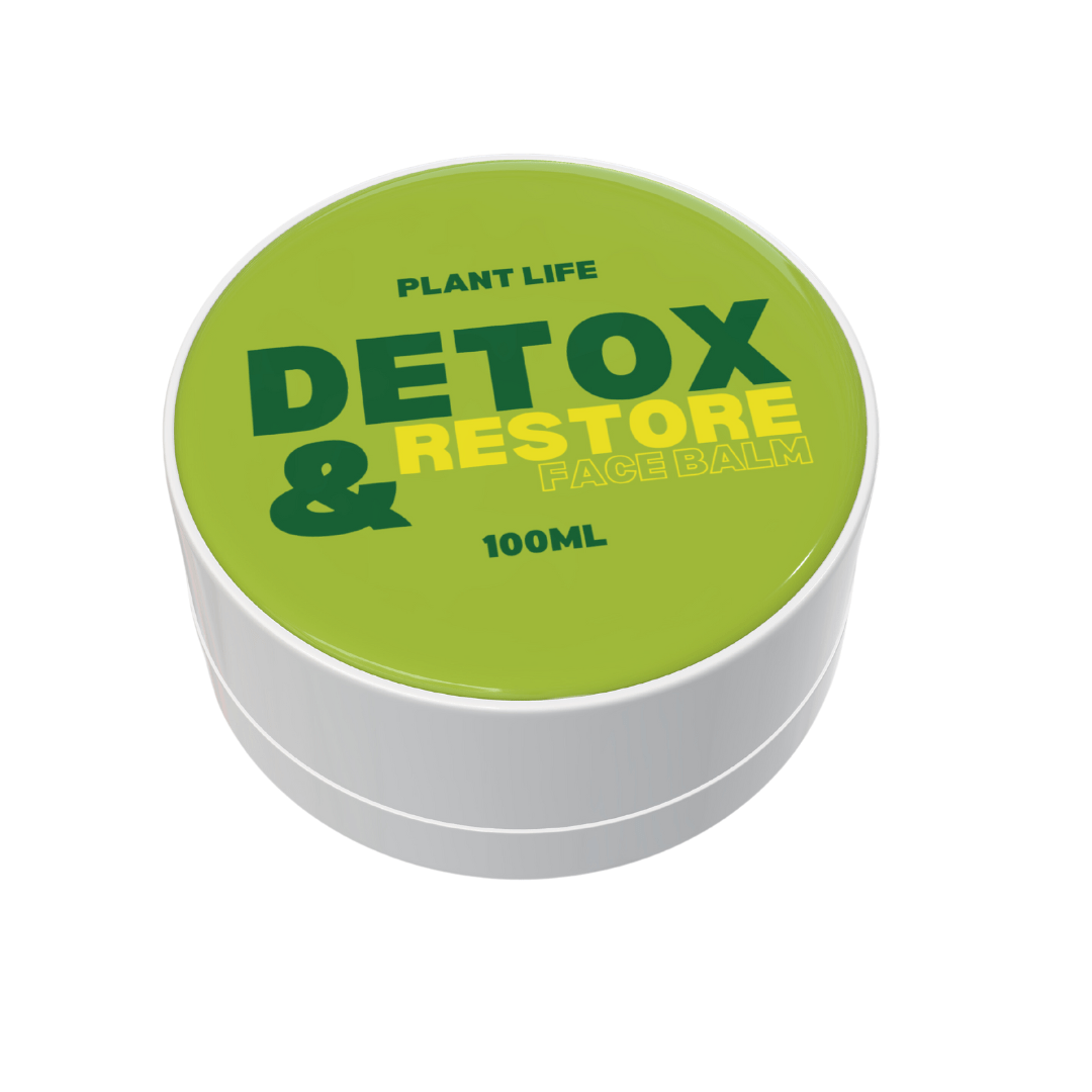 Detox & Restore - Green Super Oil Face Balm for Irritated Skin - Made with 100% Natural Oils & Butters - 100ml - PLANT LIFE